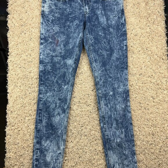 Levi 524 Skinny Womens Jeans Straight Leg Acid Wash Blue 27x32 Red Tab Levi’s - Picture 1 of 8